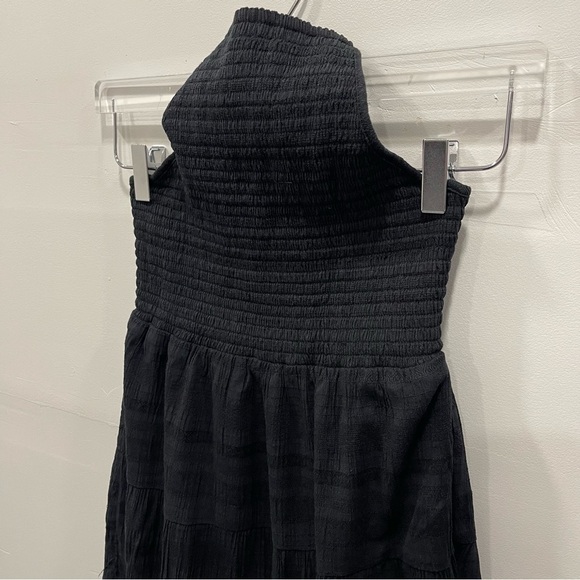 American Eagle Smocked Halter Mini Dress Black Small - Picture 4 of 8